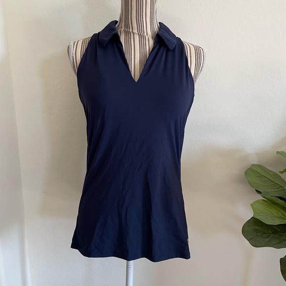 Lilly Pulitzer Tops - Lilly Pulitzer UPF50+ Lakelyn Bra Polo Top in True Navy